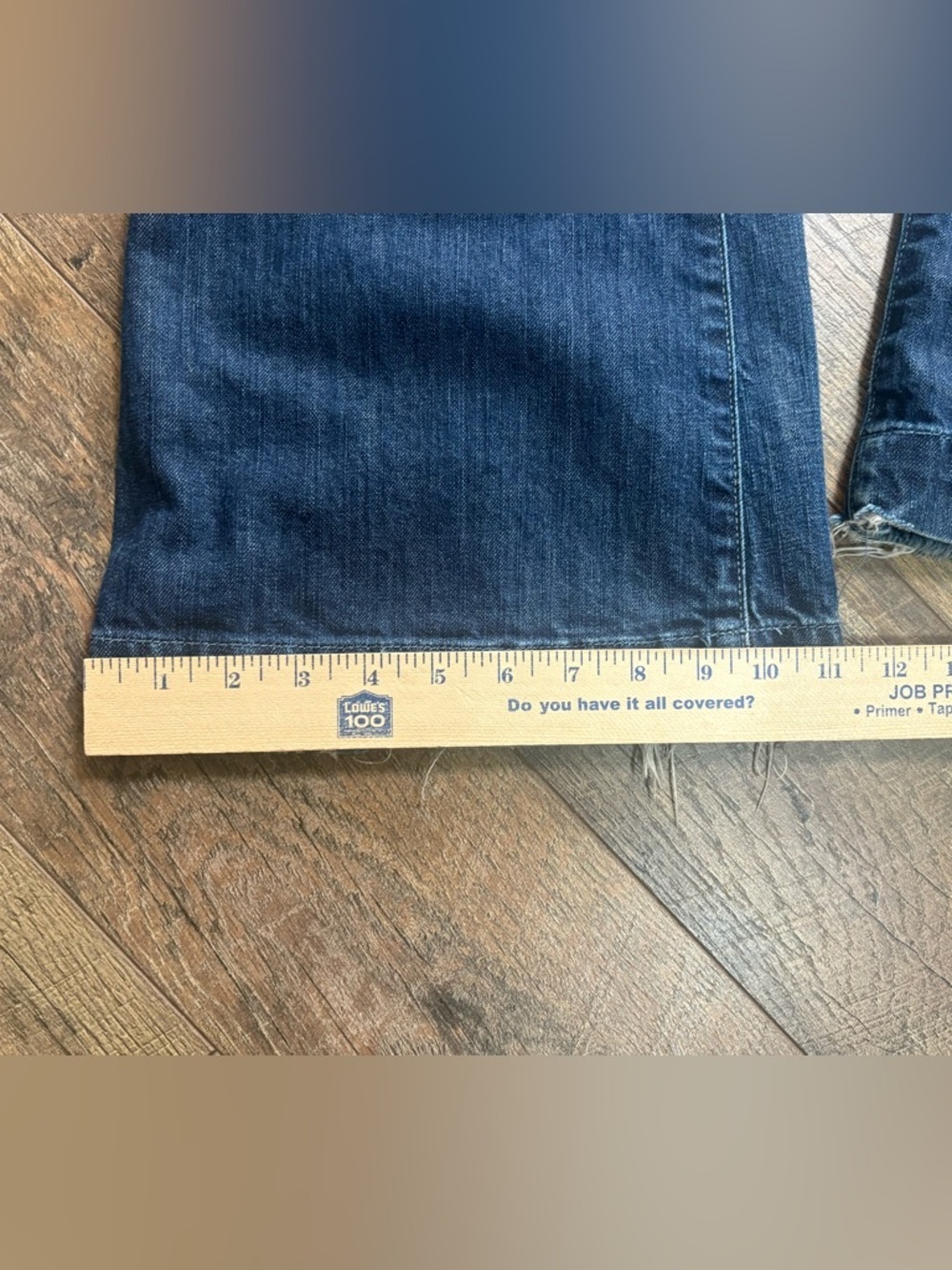 American Eagle Bootcut Jeans Size 14 Medium Wash Raw Hem Denim - Picture 11 of 15